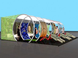 Progetto 3D per stand a tunnel